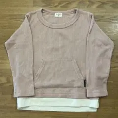 m.board ワッフル素材 長袖カットソー 100cm