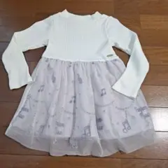 音符刺繍入りチュニックドレス 100