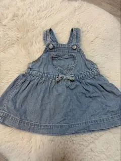 ウォッシュウェルハートデニムサロペットスカート(3-6M/60cm)