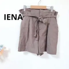 3 イエナ ショートパンツ ベルト 比翼ボタン ポケット ウエストゴム シンプル