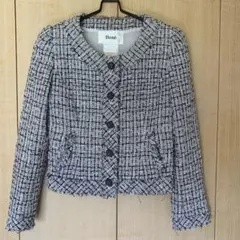 Rene ルネ　TISSUE ツイードジャケット Rene ルネ TISSUE ツイード ジャケット 36サイズ ブラック