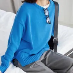 SLOBE IENA スローブイエナ　バルキーコットンプルオーバー　ニット