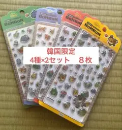 【韓国限定・新作】ポケモン　キャンディボンボンステッカー　4種×2セット　計8枚