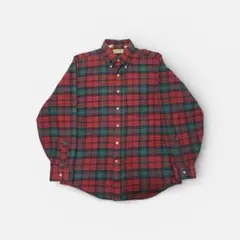 90s USA製　エルエルビーン　長袖　ネルシャツ　メンズM 古着