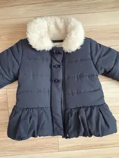 ネイビー フレアデザイン ダウンコート　中綿　アウター　コート