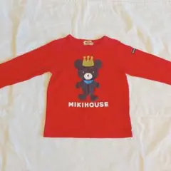 MIKI HOUSE くまさん柄ロンT（90cm）