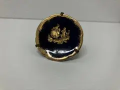 Limoges 飾り皿 金彩 貴族モチーフ ミニプレート