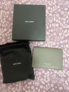 SAINT LAURENT グレー 名刺入れ