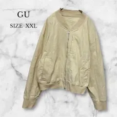 GU ブルゾン MA-1風 ゆったり カジュアル ユニセックス イエロー 3Lのサムネイル
