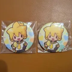 セガラッキーくじ　鏡音レン　ふわぷち　E賞　缶バッチ　初音ミク