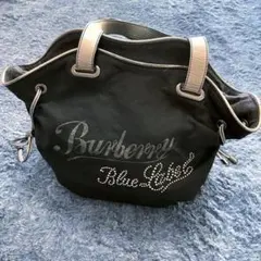 希少 BURBERRY バーバリー バッグ ブラック シルバー ロゴのサムネイル