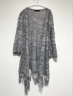 AZUL by moussy フリンジロングカーディガン