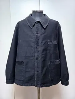 30〜40s ブラックモールスキン　ジャケット　カバーオール　美品 ブラックモールスキン カバーオール 40s 30s black moleskin vintage