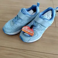 新品　瞬足 ライトブルー サックス スニーカー 21.0cm
