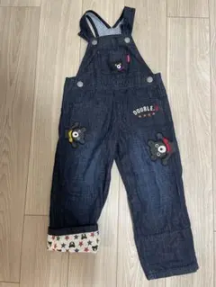 DOUBLE.B デニムオーバーオール 100