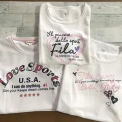 スポーツTシャツ　半袖３枚セット　(白地にプリント)
