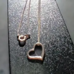 シルバー ハート型 ネックレス 約20cm