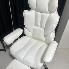 ホワイトオフィスチェア 高背もたれ
