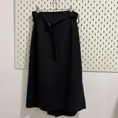 ハニーズ　GLACIER ベルト付き フレアスカート ブラック 黒　L