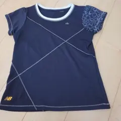 New Balance テニスウェア 半袖 ネイビー M