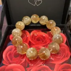幸運の虹✨天然 アイリスシトリン ブレスレット 11.5mm 大玉 1793 