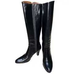 TRUSSARDI トラサルディ ロングブーツ レザー 22.5 ポインテッド