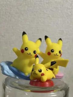 なみのりピカチュウ　チョコエッグ　旅立ちの3匹　ピカチュウフィギュア 3体セット