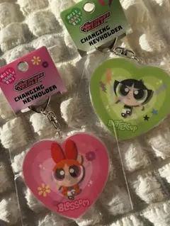 パワパフ　パワーパフガールズ　ブロッサム&バターカップ チェンジングキーホルダーのサムネイル