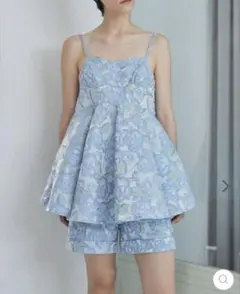 【上下セット】POPPY JACQUARD FLARE CAMI TUNIC