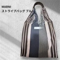 美品✨MARNI ハンモック トートバッグ アイボリーブルー - メルカリ