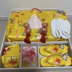 七五三 3歳 着物セット(黄色)