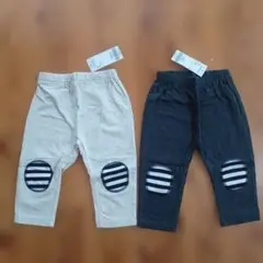 タグ付き未使用◎柔らか生地◎膝当て付きパンツ2点セット