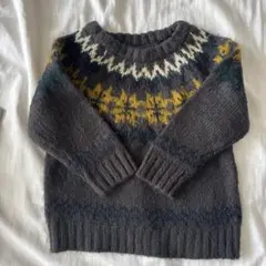 O&G ノルディック柄セーター グレー