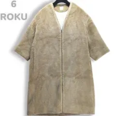 温か✨ロク　６　ビューティ&ユース　３６ ボアコート　モコモコ　べージュ