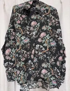 ZARA WOWAN 花柄ブラウス 開襟シャツ Mサイズ