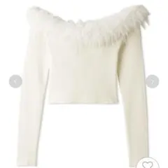 snidel オフショルフェイクファードッキングプルオーバー