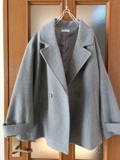 タイムセール★未使用☆navy☆ ダブルブレスト ピーコート