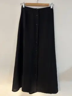 ヴィンテージ　talbots リネンマキシスカート　ブラック　kiarisのサムネイル