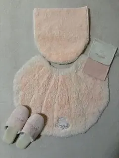 トイレマット　ピンク　4点セット