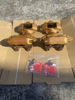R34 純正 Brembo ブレーキキャリパー 前後セット ゴールド おまけ 