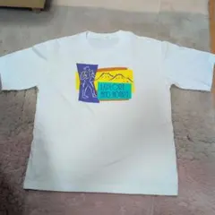 GU EXPLORE AND ADAPT グラフィックTシャツ 　白　メンズＬ
