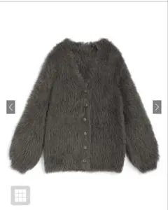 フェザーニットカーディガン グレー GRL（kz321）