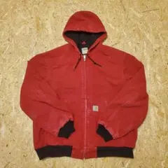 USA製 carhartt カーハート 希少品 アクティブジャケット 赤 L carhartt ダック地 アクティブジャケット カーハート ワークジャケット