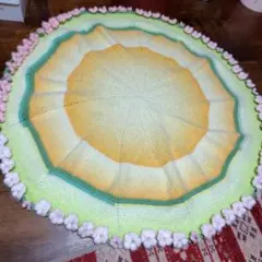 本日限り　初心者製作　花束ブランケット　100㌢