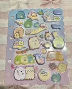 ② すみっコぐらし おすそ分けシール ぷっくりシール ラメクリアシール