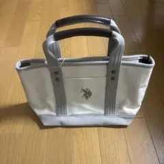 U.S. POLO ASSN. トートバッグ ホワイト/グレー