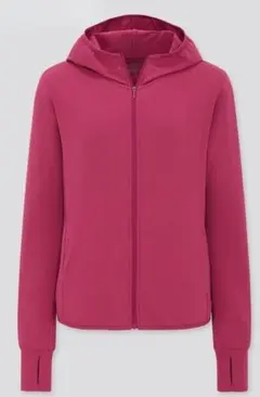 【UNIQLO】エアリズムUVカットメッシュ パーカー フード付き