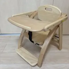 美品 大和屋 アーチ 木製 ローチェア Ⅲ テーブルチェア ナチュラル キッズ