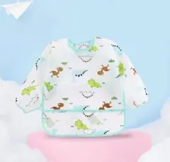 【新品】食事エプロン 防水 ポケットベビー キッズ エプロン 長袖 スモック