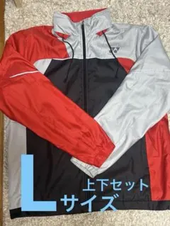 YONEX ヨネックスウインドブレーカー上下セットL 赤/黒/灰　ヒートカプセル